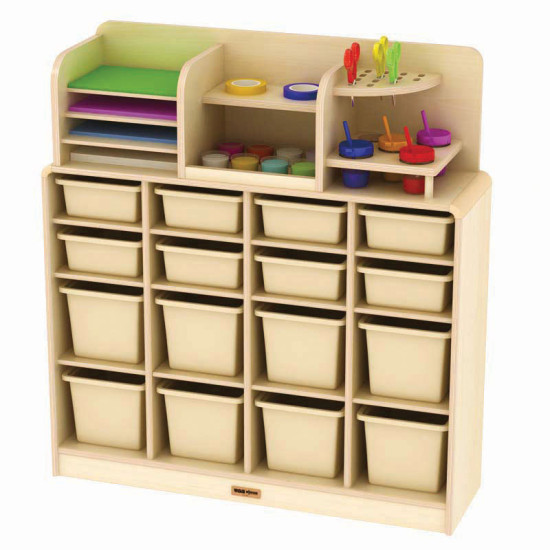 وحدة تخزين ادوات فنية -الصناديق تباع منفصلة مقاس:104*0*111سم