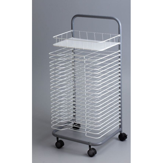 رفوف تجفيف الرسومات بعجلات مقاس :50*41.5*28.5 سم