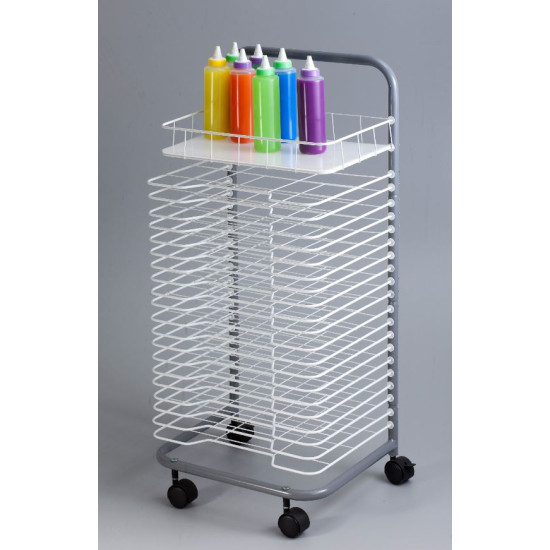 رفوف تجفيف الرسومات بعجلات مقاس :50*41.5*28.5 سم