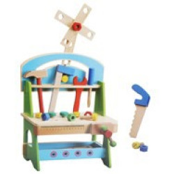 طاولة النجار الخشبية وسط