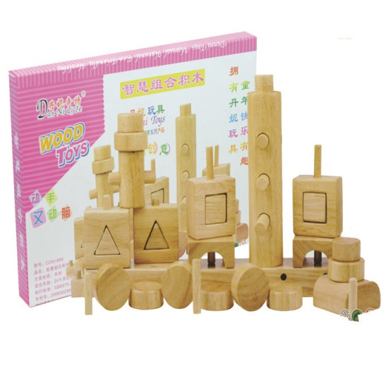 لعبة تحدي - تركيب القطار الخشبي