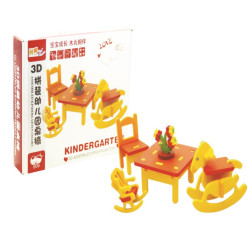 لعبة تحدي - تركيب كراسي الروضة خشبي