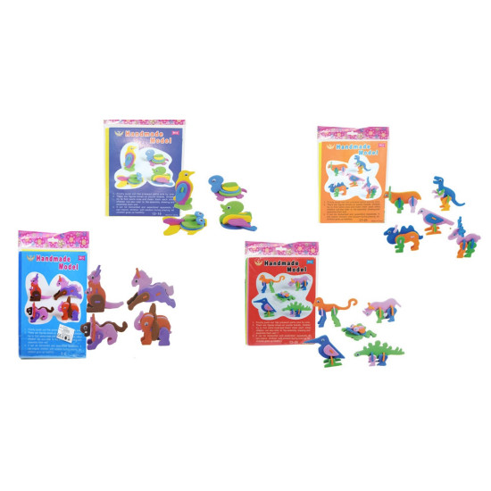 لعب تحدي - تركيب الطيور والحيوانات مجموعة 4  - فوم