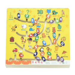 متاهة تتبع ومطابقة الحروف الانجليزية بالاسماء - خشبي