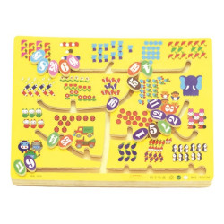 متاهة تتبع ومطابقة الأرقام الانجليزية  بالأعداد - خشبي