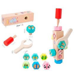 عمود المهندس الإبداعي الخشبي 13 سم