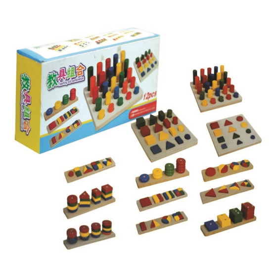 مجموعة ادوات المنتسوري 12 لوح خشبي