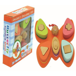 فراشة تطابق الاشكال ذات الالوان المتدرجة خشبي