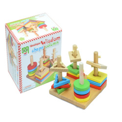 فك وبرم تطابق الاشكال الهندسية خشبي