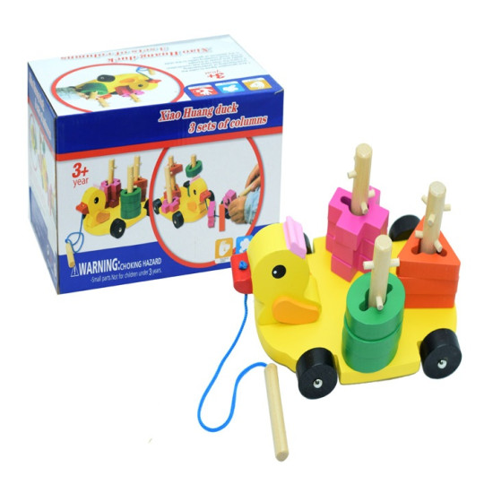 فك وبرم الاشكال شكل اليرقة 3 اعمدة خشبي 