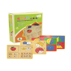 بزل فاخر مجموعة تطابق الكسور- عدد  4 شكل