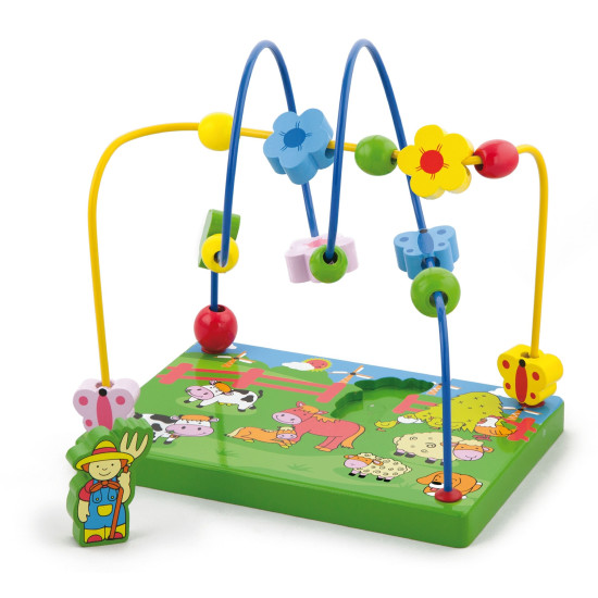 لعبة متاهة خرز خشبية