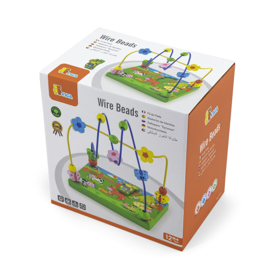 لعبة متاهة خرز خشبية