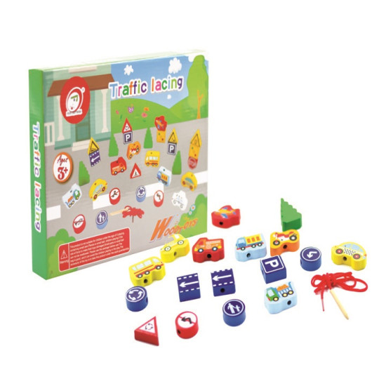 أدوات لظم المواصلات الخشبي الملون