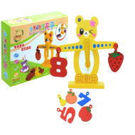 هيا نتعلم وزن الاشاء - ميزان الفواكه والارقام الخشبي 