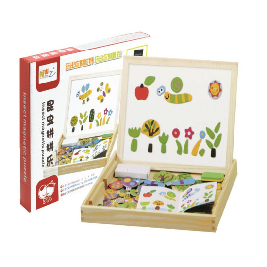 سبورة مغناطيسية  - تركيب الحشرات والاشجار - خشبي