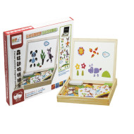 سبورة مغناطيسية  - تركيب حيوانات واشجار الغابة - خشبي