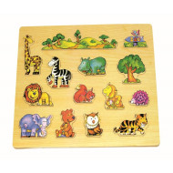 بزل الغابة بخلفية -  خشبي