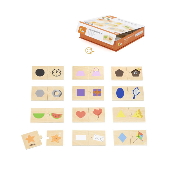 بزل ألغاز تعليمية خشبية الشكل وظله 