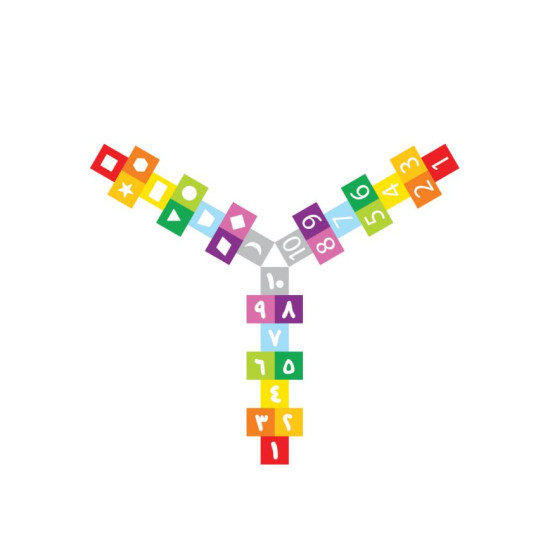 ستيكر ارضي - الاشكال والارقام 3.4*3.9 متر