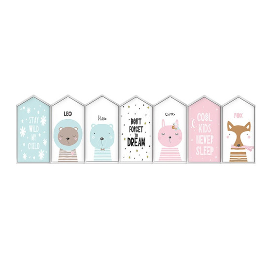 ديكور حامي جدار أولاد و بنات 7 قطع, مقاس 280*80*3 سم