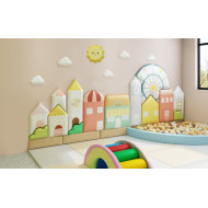 ديكور الحائط الكبير - ديكور المدينة و المنازل مقاس:280*100*3سم