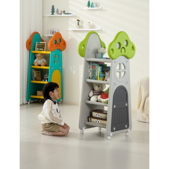 ارفف كتب بلاستيك لونين مقاس46x49x130