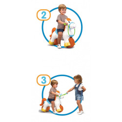 حصان فيبر 3 في 1 صناعة اسبانية  المقاس 62*32.5*47سم