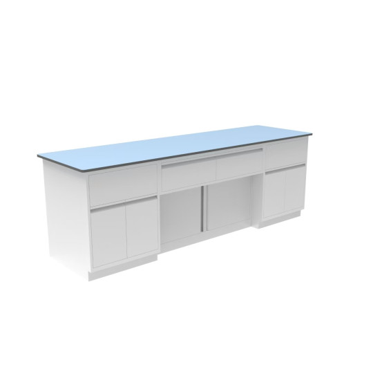 بنش مختبر معلم بسطح فينوليك مقاس 240*60*85سم