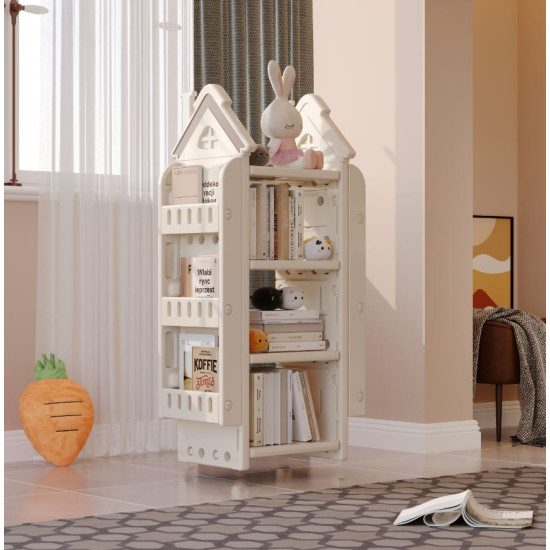 أرفف كتب بدون عجلات - أبيض مقاس :36*32*116سم