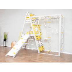 سلم التمارين المثلث الخشبي مع 3 قطع تمارين مقاس :228.8*68*198سم