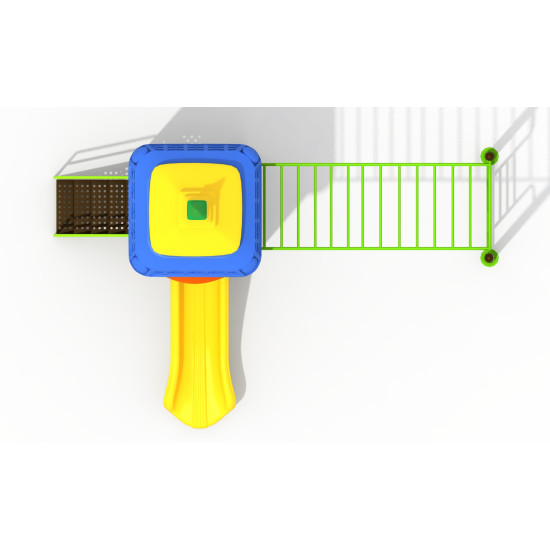 مجموعة زحاليق وتسلق مع اكس او -1 مقاس 420*240*280 سم