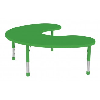طاولة هلالية متعددة المستويات خشب180*120*37-62 سم - بدون الكراسي 