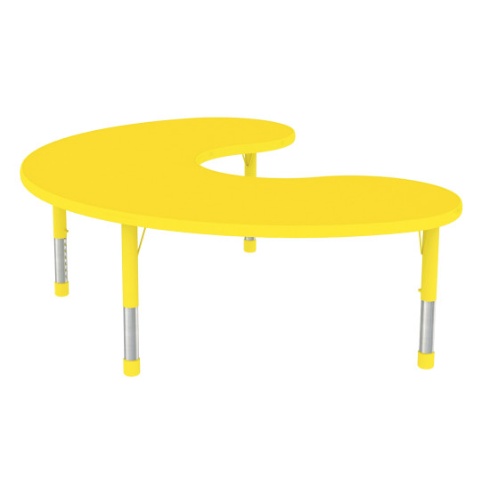 طاولة هلالية متعددة المستويات خشب180*120*37-62 سم - بدون الكراسي 