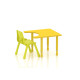 طاولة احتياجات خاصة خشب مقاس: 70*70سم بارجل متعددة الارتفاعات 55-75 سم - لون اصفر