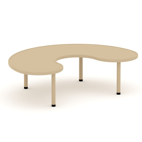 طاولة هلالية مستوى واحد بلاستيك مقاس : 156*85*50سم