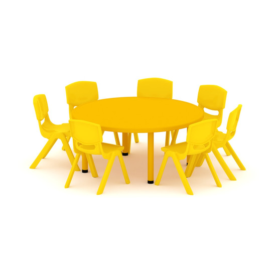 طاولة دائرية مستوى واحد بلاستيك 