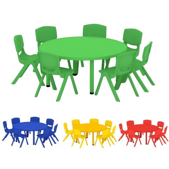 طاولة دائرية مستوى واحد بلاستيك 