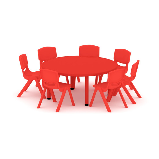 طاولة دائرية مستوى واحد بلاستيك 