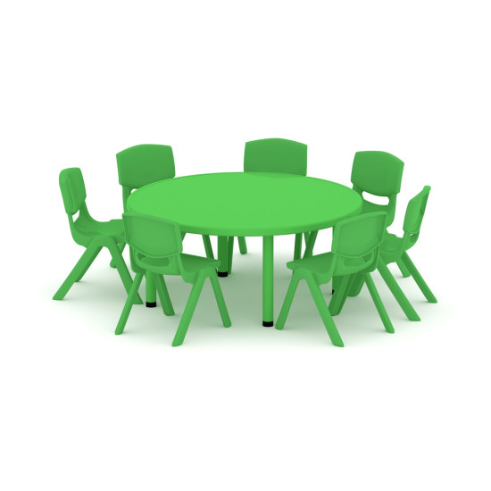 طاولة دائرية مستوى واحد بلاستيك 