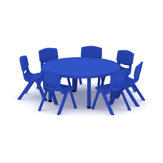 طاولة دائرية مستوى واحد بلاستيك 