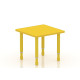 طاولة مربعة خشب  مقاس :60*60سم بارجل متعددة الارتفاعات 55-75 سم - لون اصفر