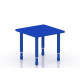طاولة مربعة خشب  مقاس :60*60سم بارجل متعددة الارتفاعات 55-75 سم - لون ازرق