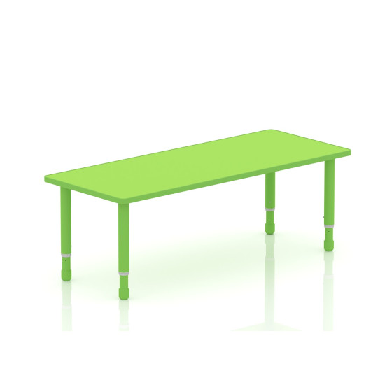 طاولة مستطيل خشب مقاس :150*60سم بارجل متعددة الارتفاعات 55-75 سم - لون اخضر