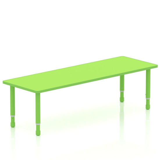 طاولة مستطيل  خشب مقاس: 180*60سم بارجل متعددة الارتفاعات 55-75 سم - لون اخضر