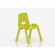 كرسي بلاستيك ارجل حديد ارتفاع 35 سم اصفر