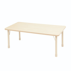 طاولة مستطيلة خشبية 8 كراسي 150*60سم -أرجل حديد متغييره الارتفاع من46-71سم