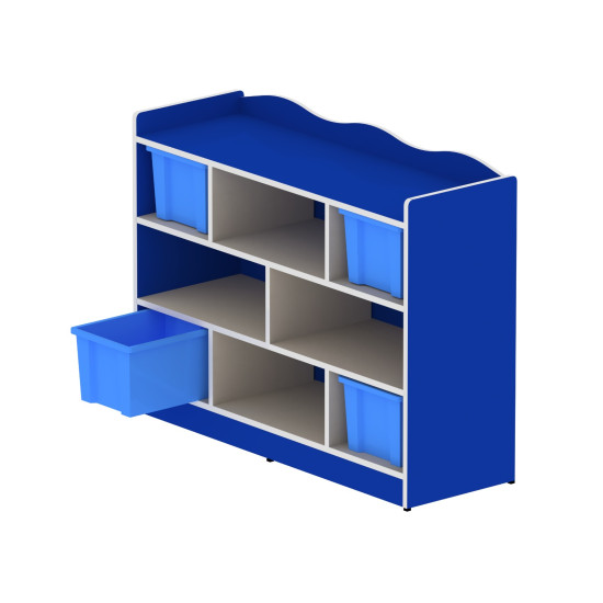 وحدة تخزين 8 خانات مربعة بدون الصناديق مقاس 120*90*40 سم