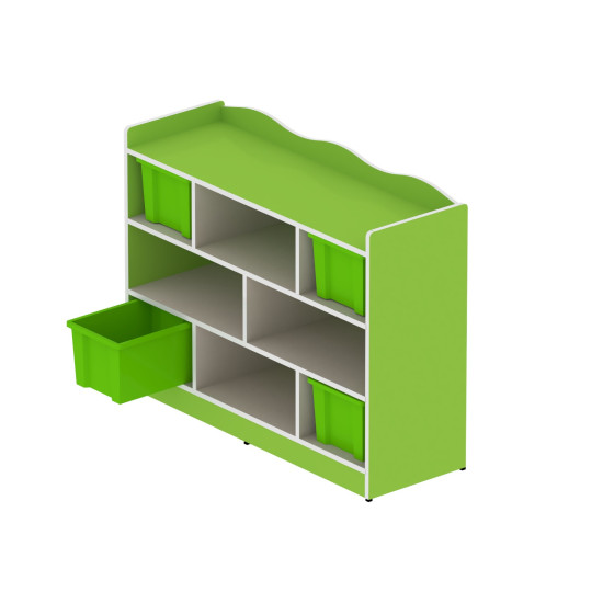 وحدة تخزين 8 خانات مربعة بدون الصناديق مقاس 120*90*40 سم