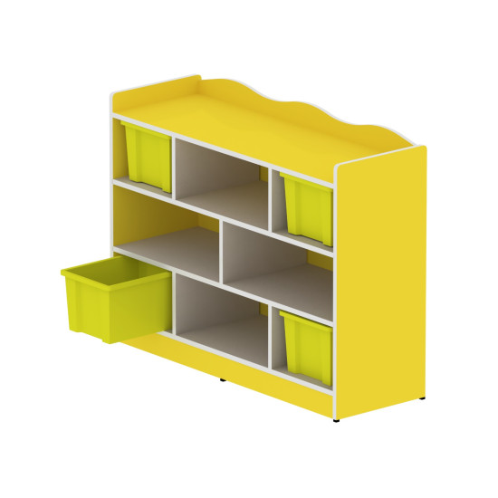 وحدة تخزين 8 خانات مربعة بدون الصناديق مقاس 120*90*40 سم